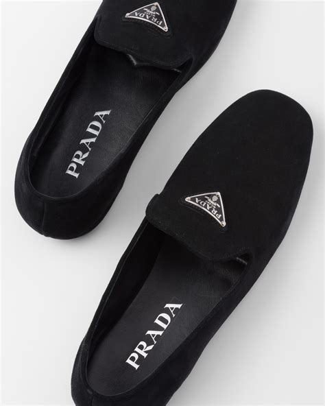 prada loafers women second hand|Prada suede loafer.